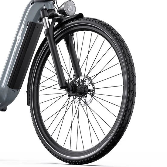 ONESPORT Electric Bike OT05PRO - 810Wh Removable Battery - 140 km Range - 28 Inch Wheels - Shimano 7 Gears - Hydraulic Disc Brakes - Aluminum Frame - LCD Display & APP - Electric City Bike - Gray-Blue Regular Price