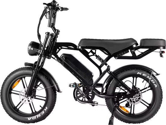 V20 Pro Fatbike - READY TO RIDE - Hydraulic Brakes - Alarm System + Rear Seat + Phone Holder + Footrests - 250W - 7 Gears