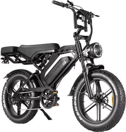 V20 Pro Fatbike - READY TO RIDE - Hydraulic Brakes - Alarm System + Rear Seat + Phone Holder + Footrests - 250W - 7 Gears