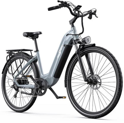 ONESPORT Electric Bike OT05PRO - 810Wh Removable Battery - 140 km Range - 28 Inch Wheels - Shimano 7 Gears - Hydraulic Disc Brakes - Aluminum Frame - LCD Display & APP - Electric City Bike - Gray-Blue Regular Price