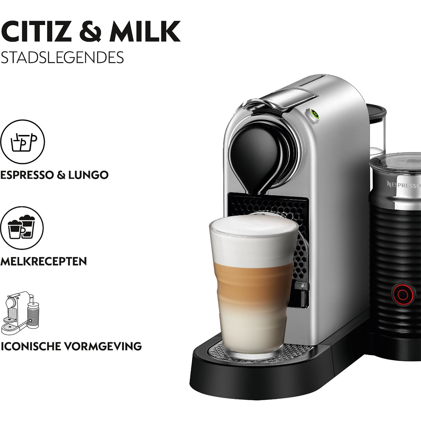 KRUPS Nespresso CitiZ & Milk XN761B – Silver