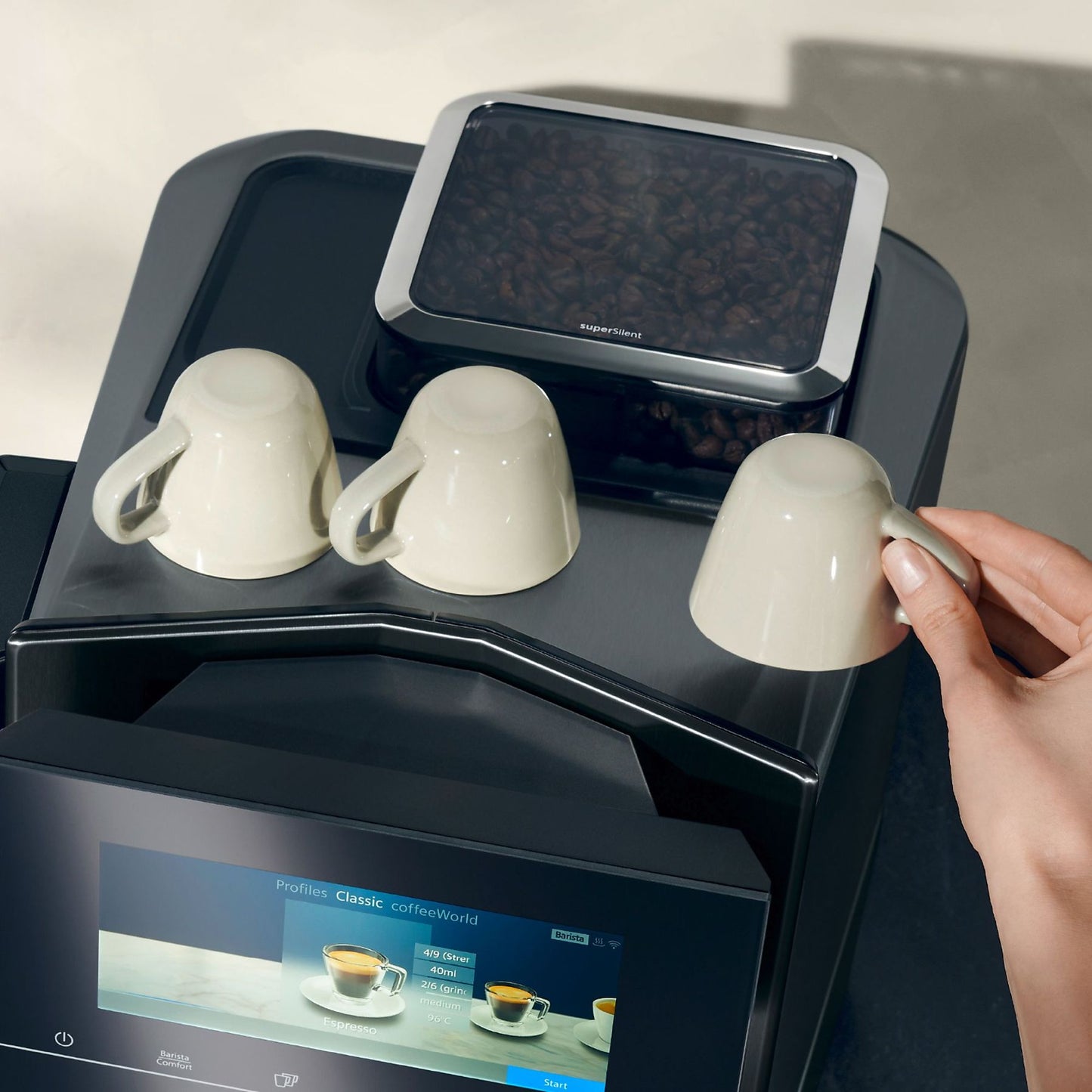 SIEMENS EQ.900 TQ905RZ5 Volautomatische espressomachine Zwart