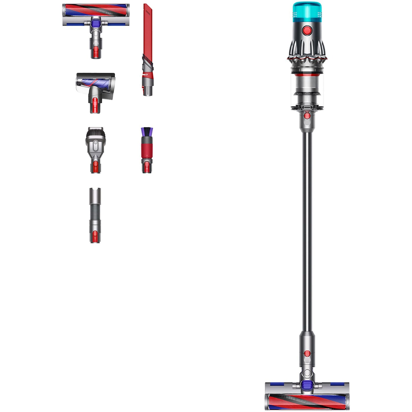 DYSON V12 Origin Steelstofzuiger incl. kruimelzuiger Nikkel