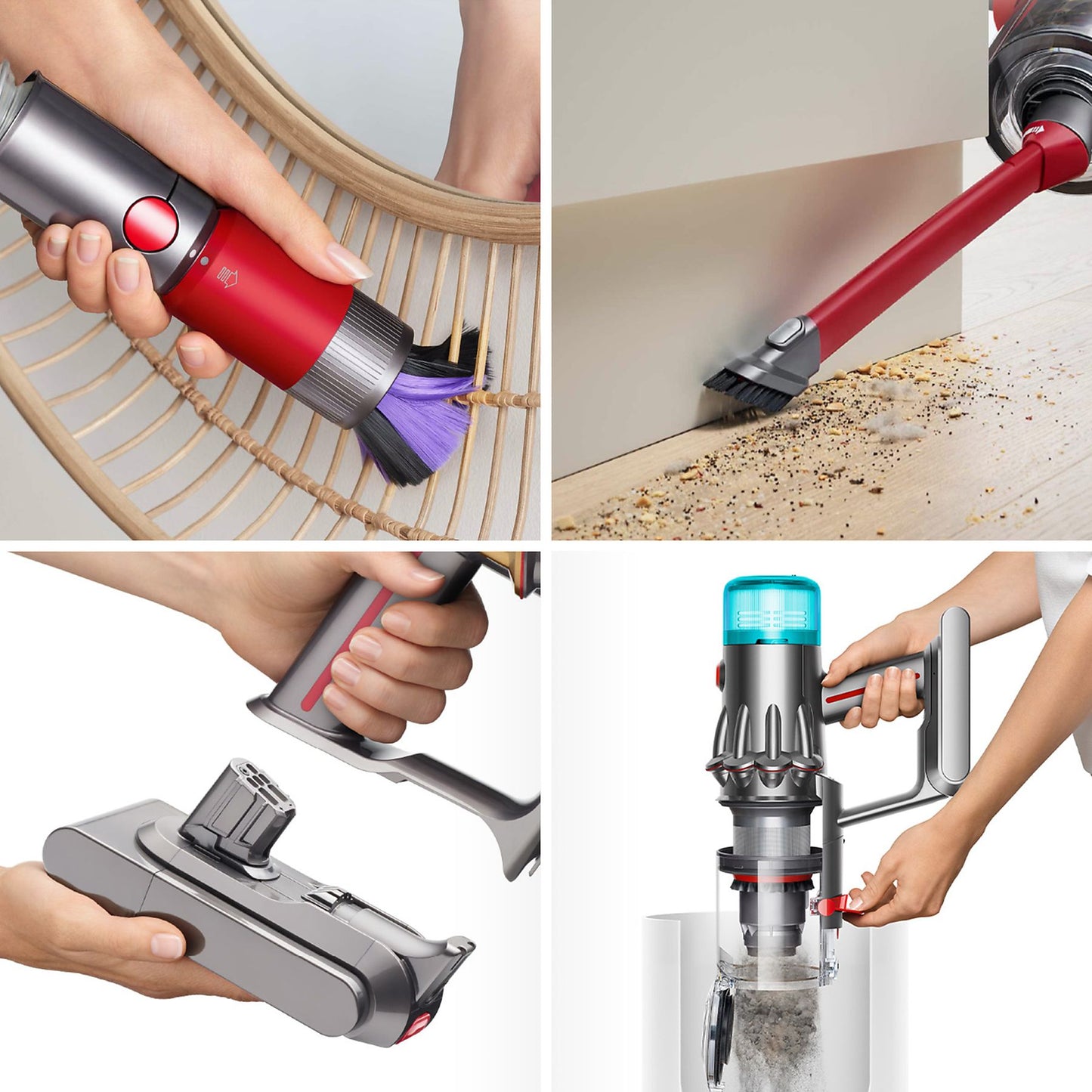 DYSON V12 Origin Steelstofzuiger incl. kruimelzuiger Nikkel