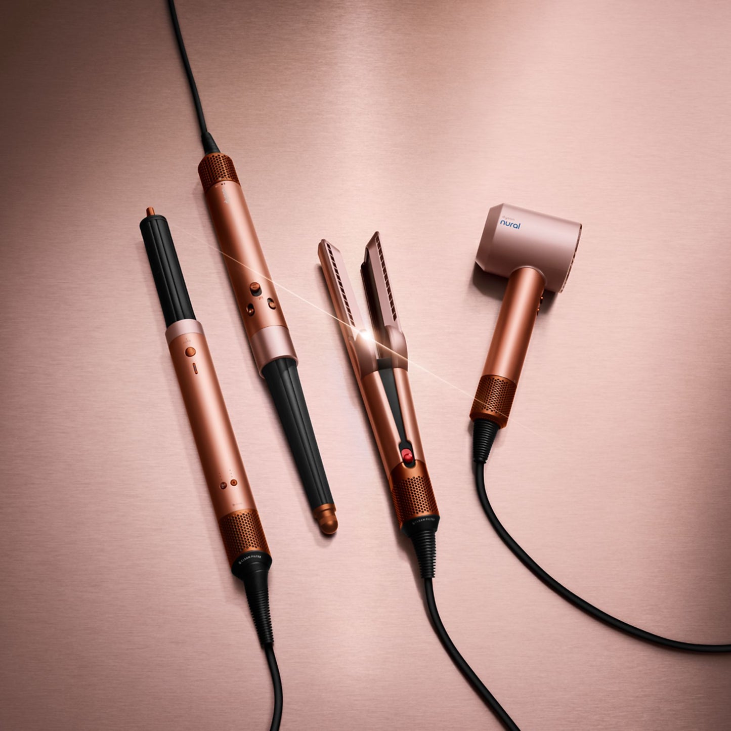 DYSON Airwrap Co-anda 2x Curly + Coily – Amber Silk Multistyler Roze