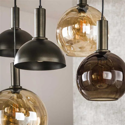 Clemenza 7-Light Pendant Lamp Brown/Amber
