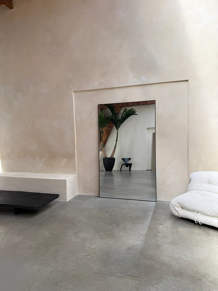 MEGA LARGE MIRROR AURA | 200 cm x 120 cm black