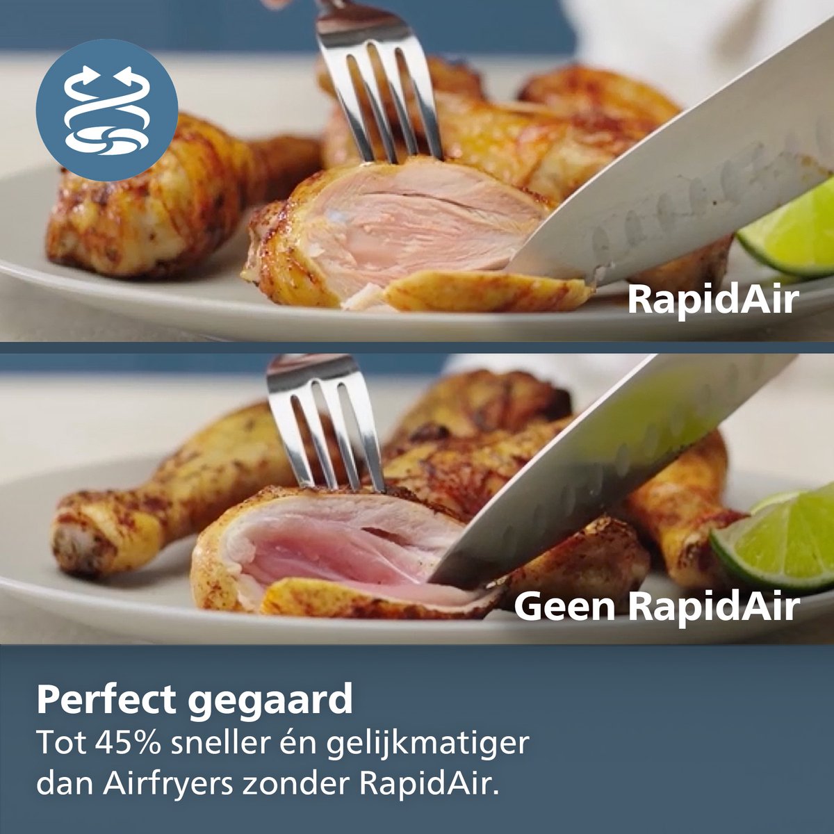 5000 Series Dual Basket Airfryer - NA551/00 - Steam Function - Dual Basket - 9L - For Up to 6 People