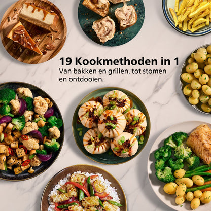 5000 Series Dual Basket Airfryer - NA551/00 - Steam Function - Dual Basket - 9L - For Up to 6 People