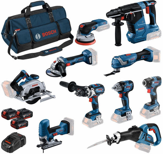 Bosch Blue 10 Toolkit 18V | Combo pack 3 x 5.0Ah + charger