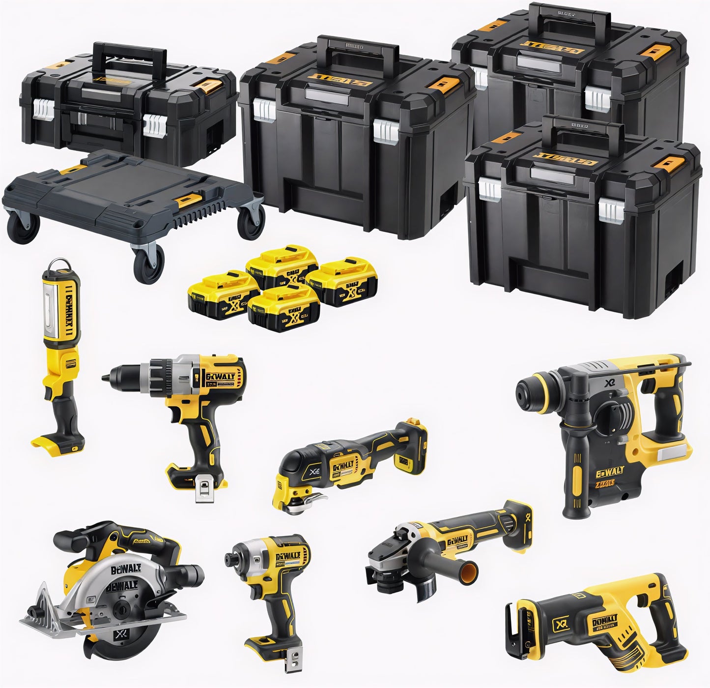 DeWalt DCK853P4T 8-Piece Advantage Set | 4x 18V 5.0Ah in T-Stak Cases