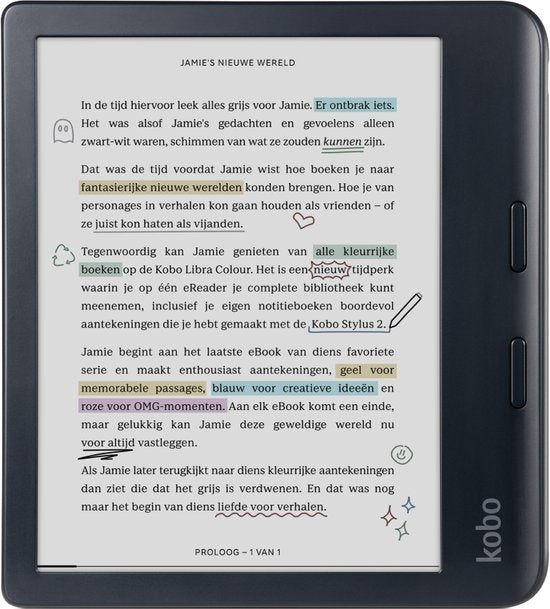 E-reader - 7 inch color screen - 32GB - Audiobooks - Black