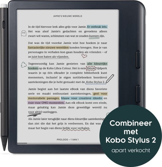 E-reader - 7 inch color screen - 32GB - Audiobooks - Black