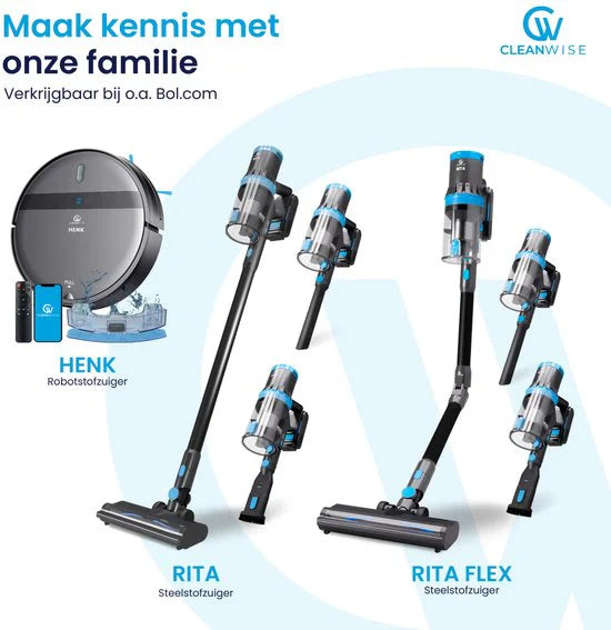 CleanWise Henk – Robot vacuum cleaner with mopping function and charging station – 4500 Pa suction power, 5 cleaning modes, app and voice control, ideal for pets, hard floors & carpets