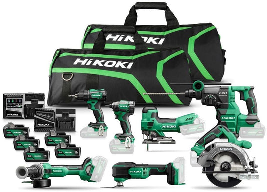 Hikoki KC18H7A 505 18V Value Pack | 7 x 18V Tools | 5 x 5.0 Ah Battery and Fast Charger