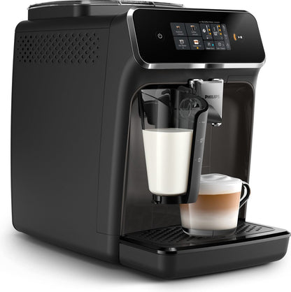 2300 Series – Fully Automatic Espresso Machine – LatteGo Milk System – 4 Different Drinks – Black – EP2334/10
