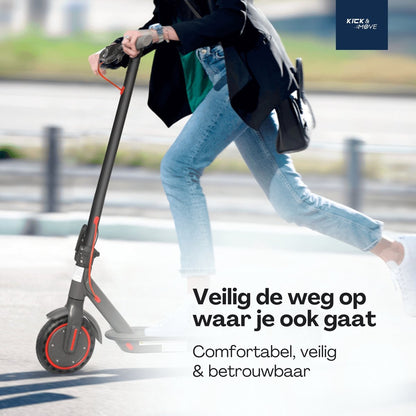 Kick&Move Electric Scooter - Anti-Puncture Tires - 31 km/h - App - LED Lighting - Cruise Control - Shock-Resistant Wheels - Anti-Theft Option