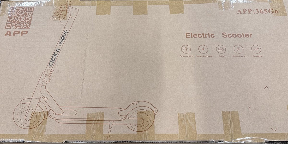 Kick&Move Electric Scooter - Anti-Puncture Tires - 31 km/h - App - LED Lighting - Cruise Control - Shock-Resistant Wheels - Anti-Theft Option