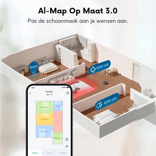 eufy Clean X10 Pro Omni Robot Vacuum Cleaner with Mop - Robot Vacuum 8000 Pa suction power, carpet detection AI obstacle avoidance, washes and dries the mop, automatic emptying and filling