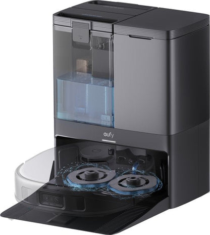 eufy Clean X10 Pro Omni Robot Vacuum Cleaner with Mop - Robot Vacuum 8000 Pa suction power, carpet detection AI obstacle avoidance, washes and dries the mop, automatic emptying and filling