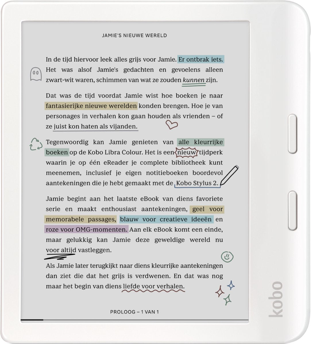 E-reader - 7 inch color screen - 32GB - Audiobooks - Black